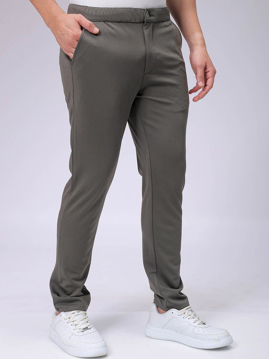 The Indian Garage Co. X Luxe Men Textured Slim Fit Trousers