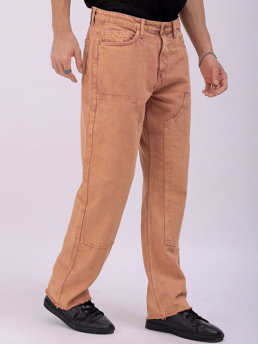 The Indian Garage Co Men Relaxed Fit Pure Cotton Jeans