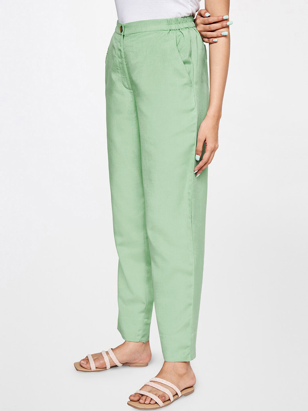 Global Desi Women Straight Fit Trousers