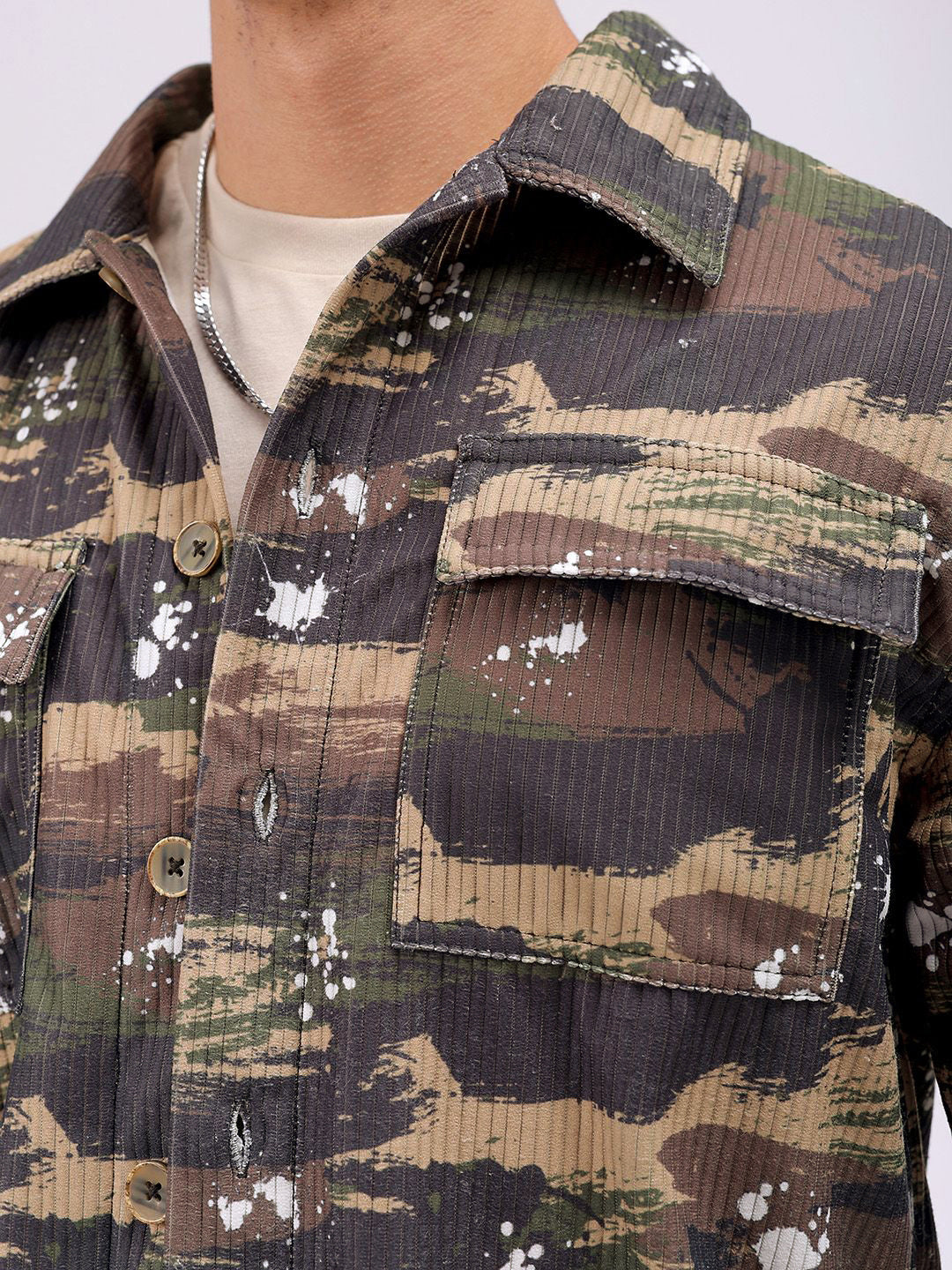 The Indian Garage Co Men Cutaway Collar Abstract Printed Casual Shirt