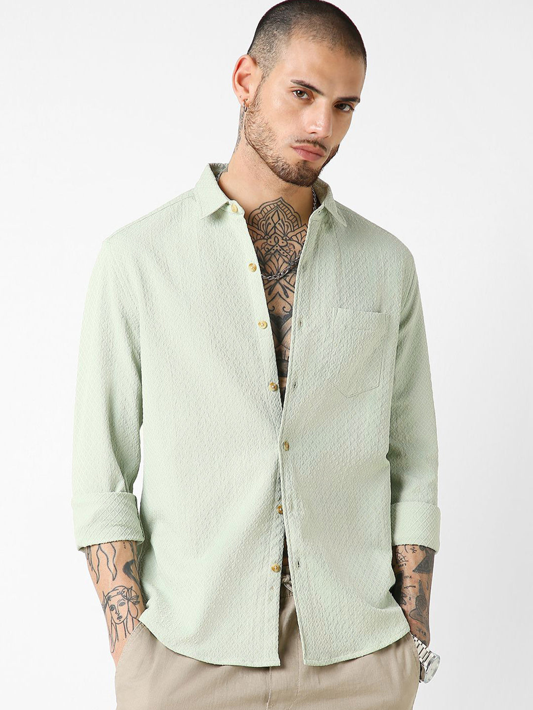 VASTRADO Men Classic Slim Fit Casual Shirt