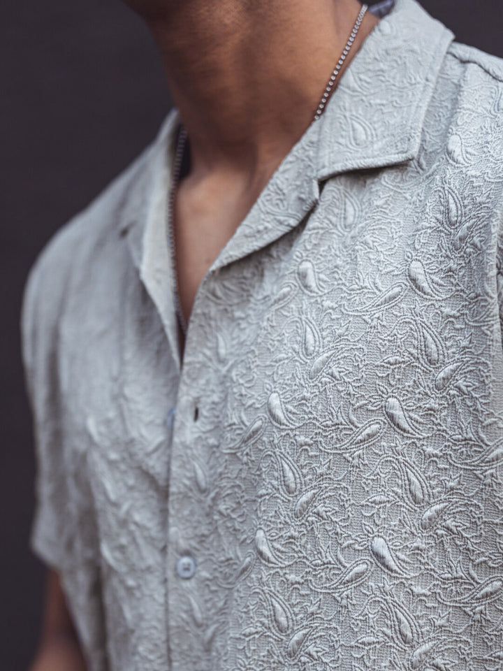 Powerlook Self Design Casual Shirt