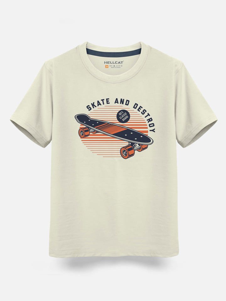HELLCAT Boys Pack Of 5 Graphic Printed Cotton T-shirt