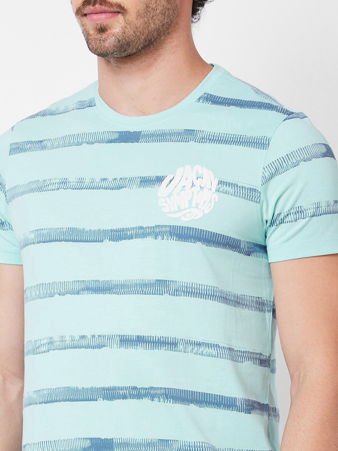 SPYKAR Striped Cotton Slim Fit T-shirt