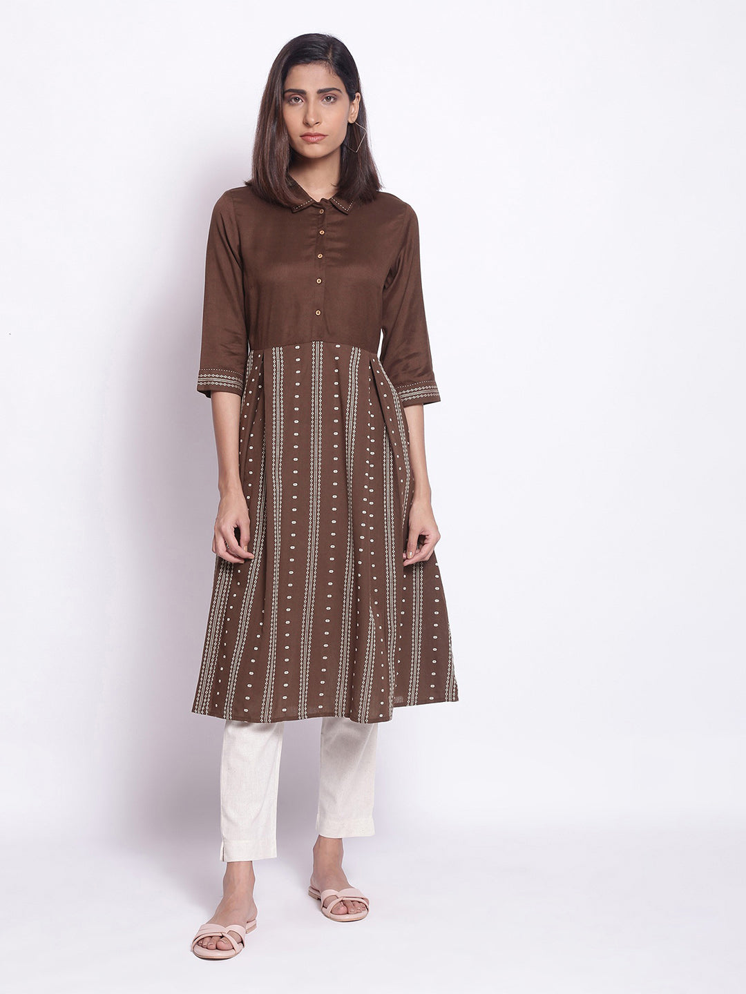 W Printed A-Line Kurta