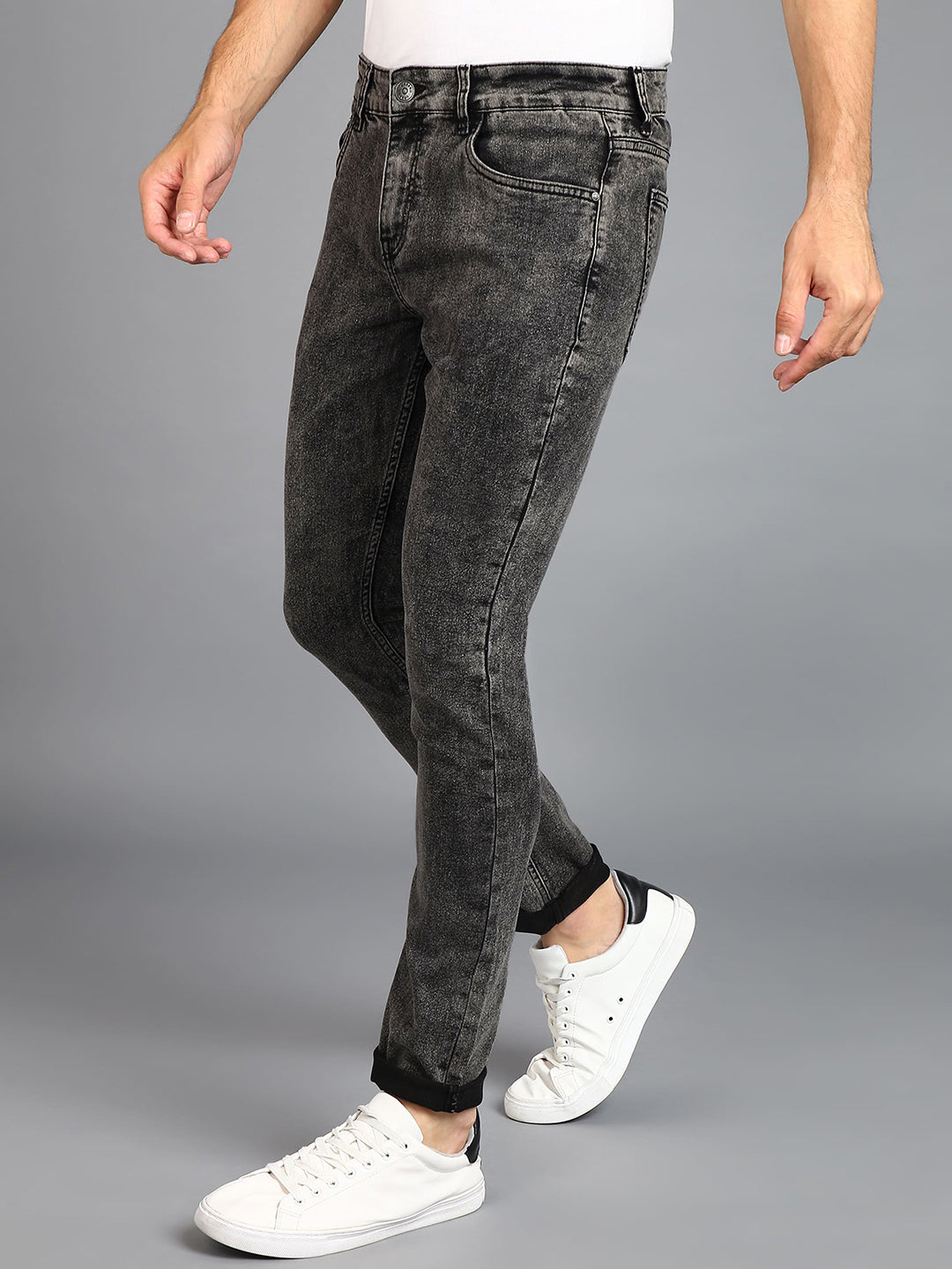 Urbano Fashion Men Clean Look Heavy Fade Stretchable Jeans