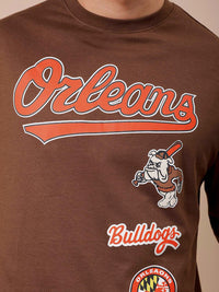 The Indian Garage Co Men Typography Printed Round Neck Cotton Oversized T-shirt