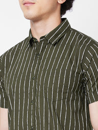 SPYKAR Vertical Stripes Pure Cotton Casual Shirt