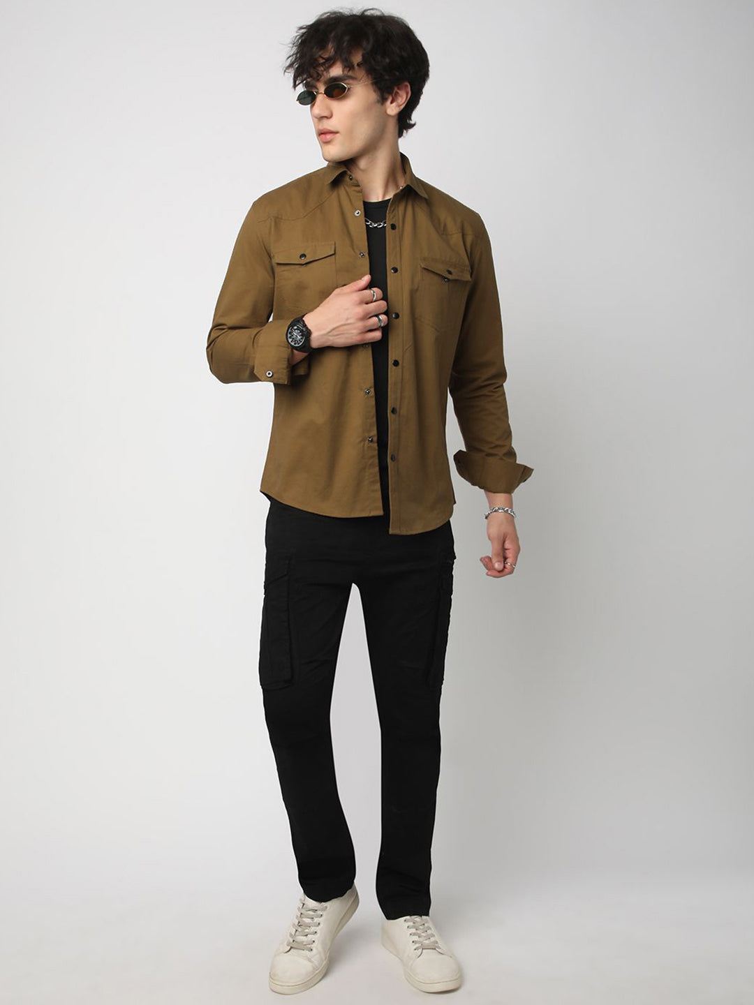 VASTRADO Men Classic Slim Fit Opaque Casual Shirt