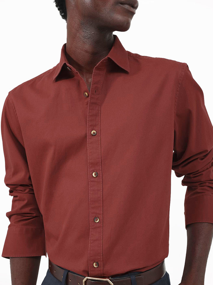 RARE RABBIT Men Arlet Regular Fit Spread Collar Shirt