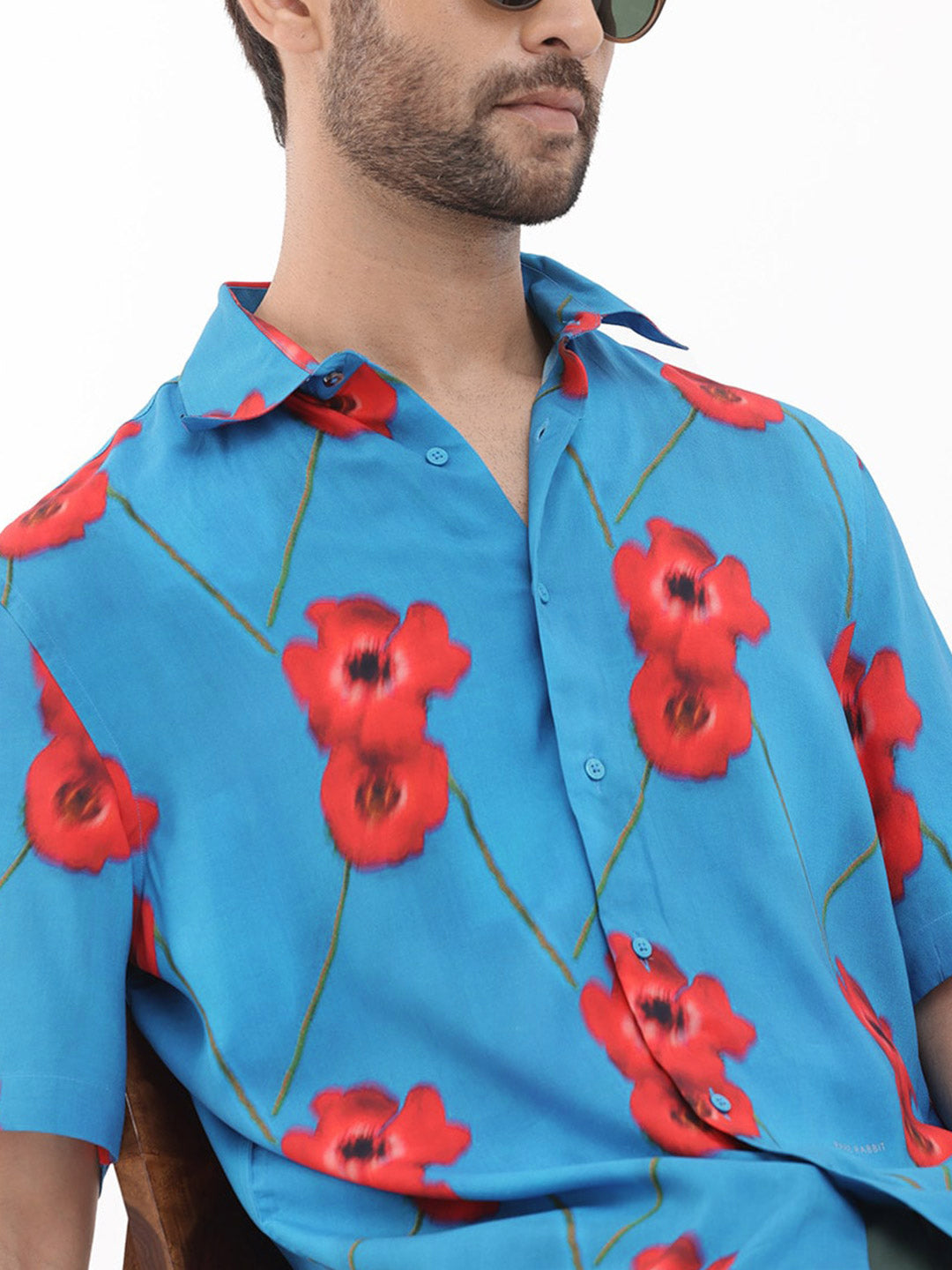 RARE RABBIT Men Bloomer Slim Fit Floral Printed Shirt
