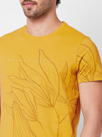 SPYKAR Graphic Printed Cotton Slim Fit T-shirt