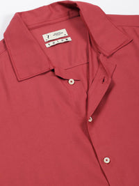 Thomas Scott Men Premium Cuban Collar Solid Oversized Casual Shirt