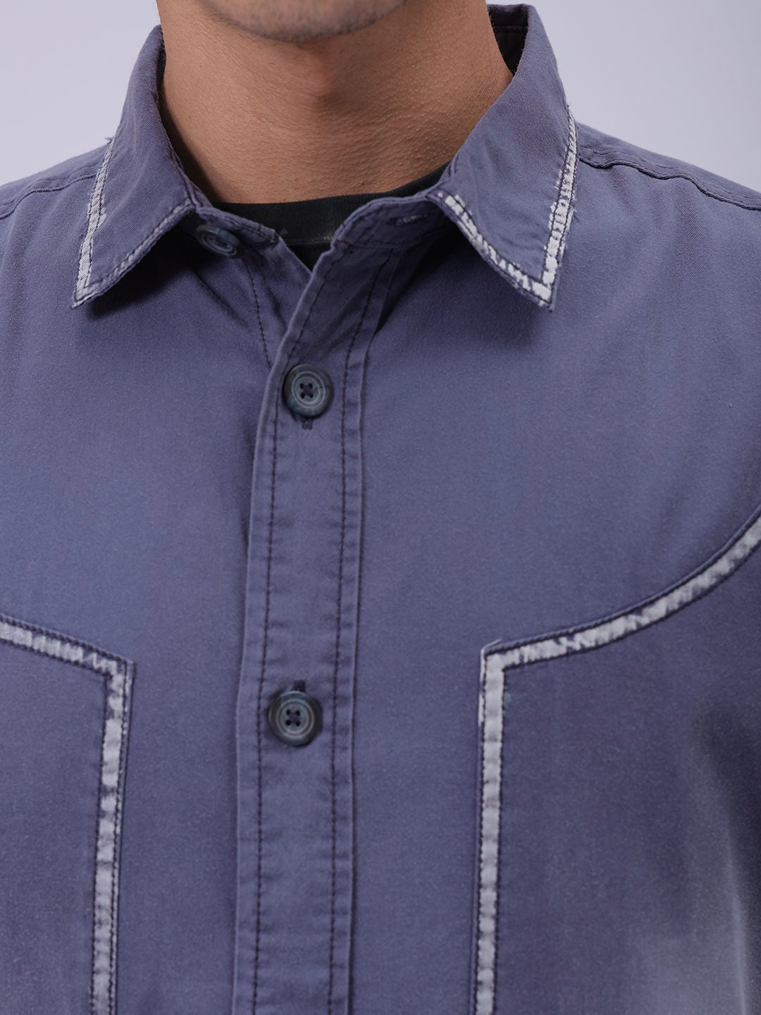 The Indian Garage Co Men Cutaway Collar Pure Cotton Casual Shirt