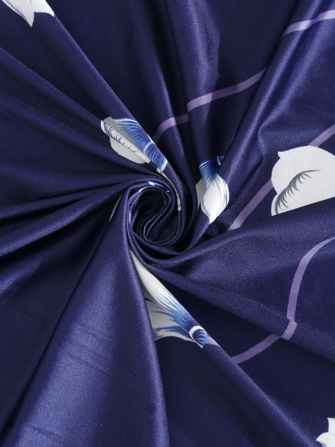 Cortina Navy Blue & White Printed 3-Seater Sofa Cover