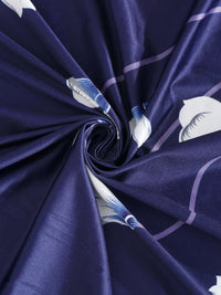 Cortina Navy Blue & White Printed 3-Seater Sofa Cover