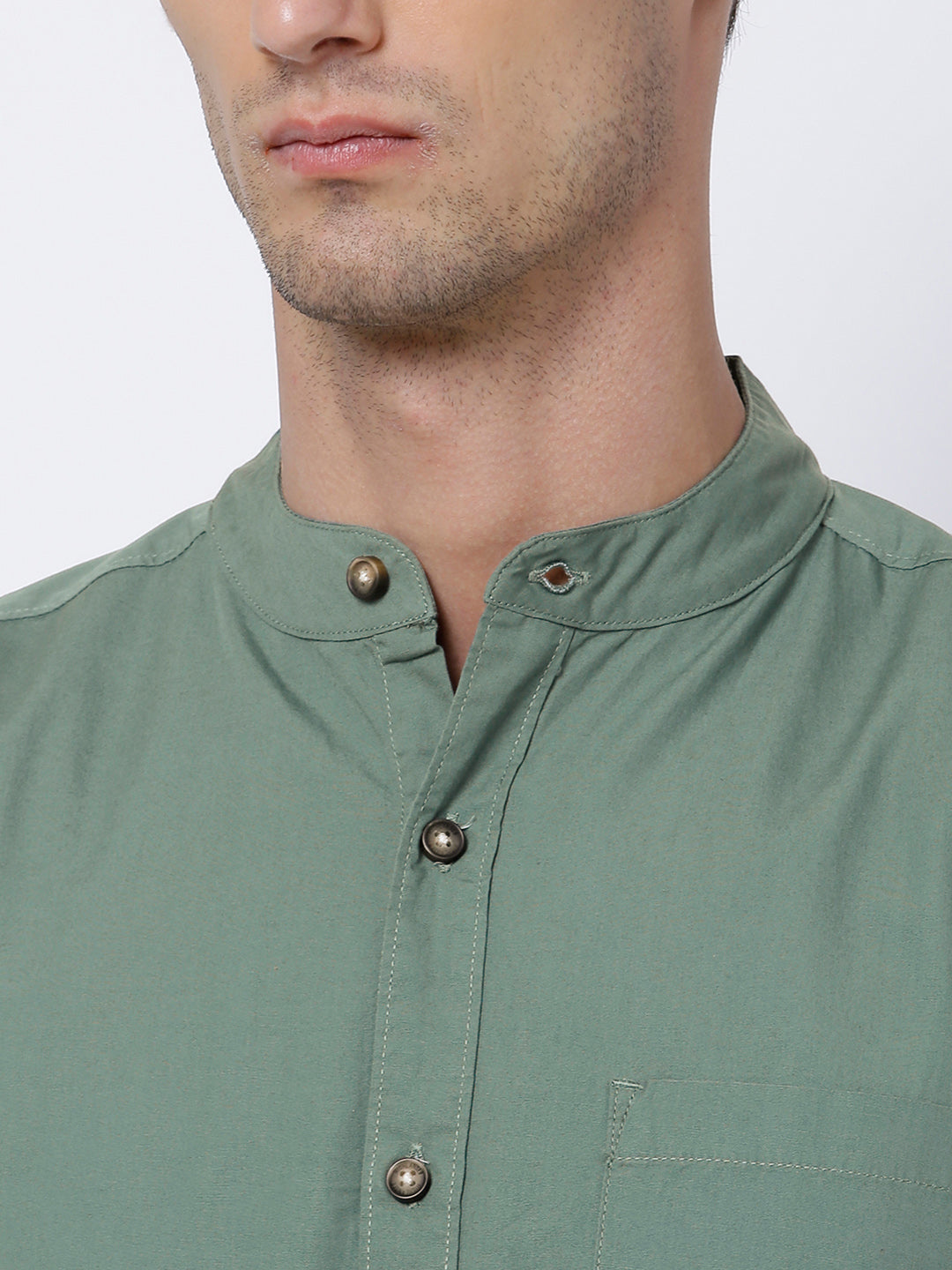 HIGHLANDER Men Green Slim Fit Casual Shirt