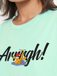Bewakoof Women Graphic Printed Round Neck Pure Cotton Garfield T-shirt
