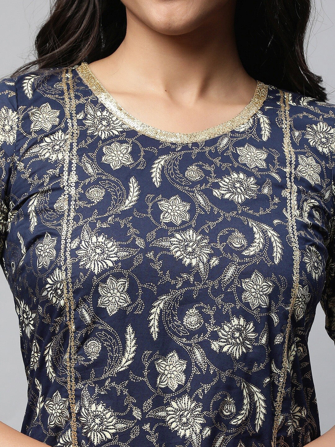AURELIA Festive Floral Print Kurta