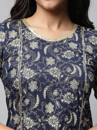 AURELIA Festive Floral Print Kurta