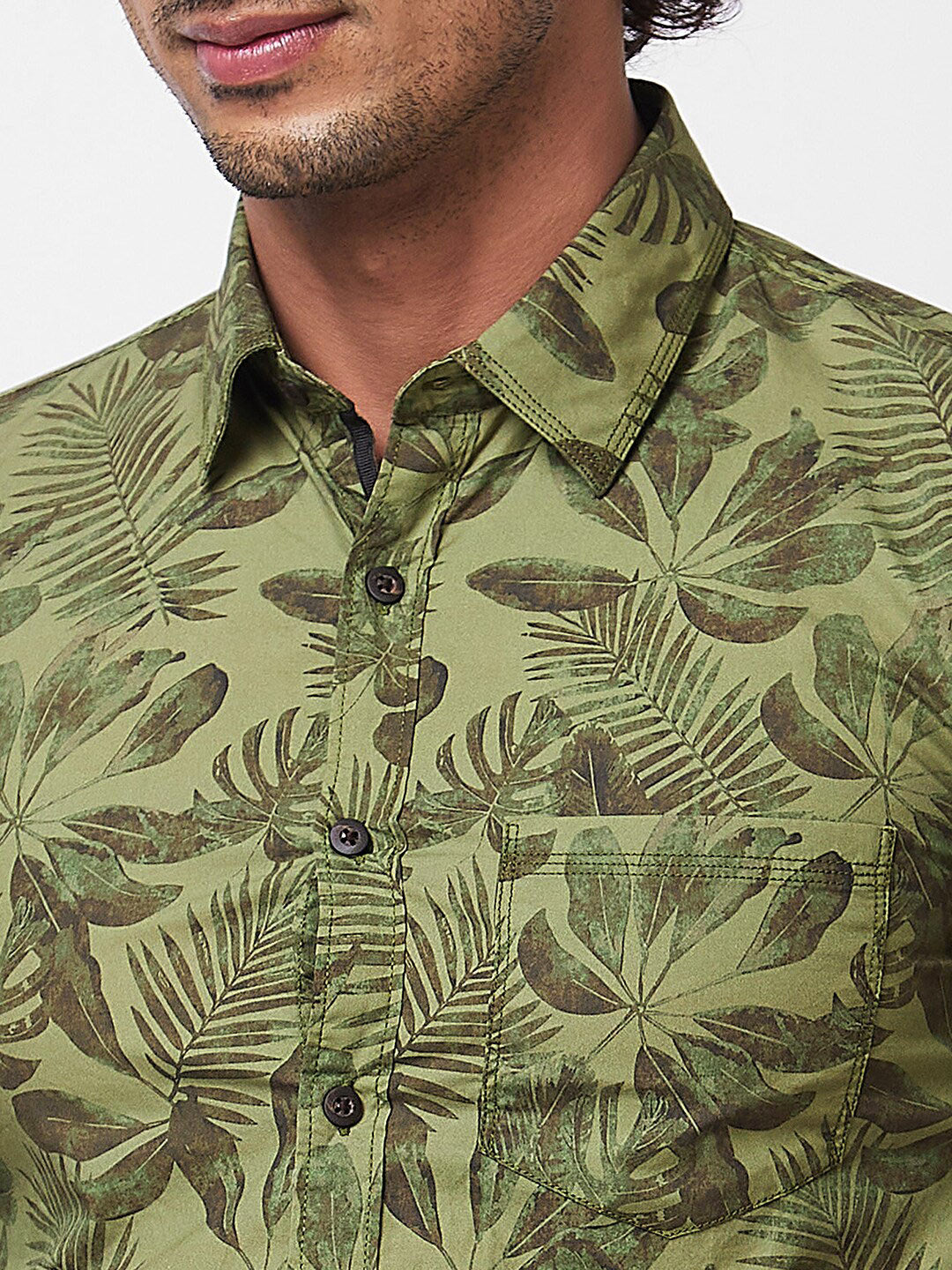 SPYKAR Tropical Printed Pure Cotton Casual Shirt