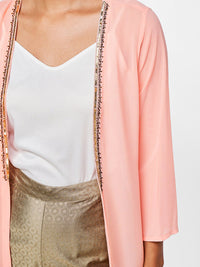 Global Desi Women Open Front Longline Shrug