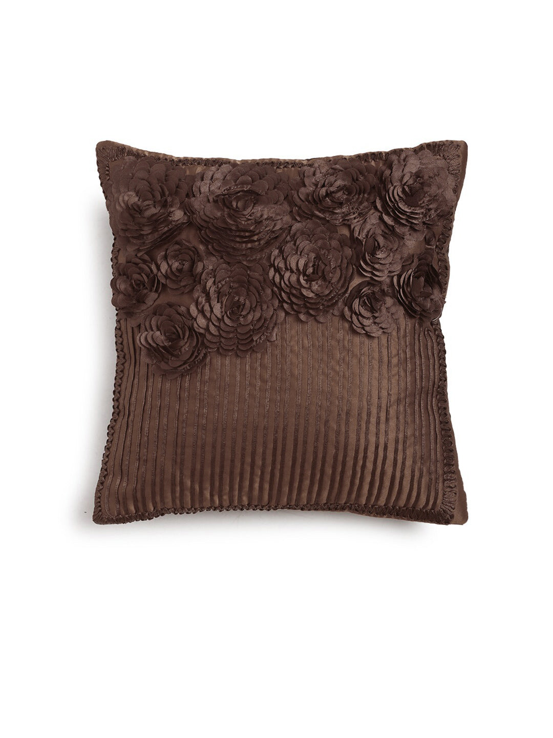 HOSTA HOMES Brown Set of 2 Embellished Square Cushion Covers