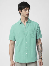 VASTRADO Men Classic Spread Collar Solid Slim Fit Casual Shirt