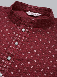 Jompers Men Mandarin Collar Embellished Kurta