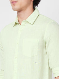 SPYKAR Spread Collar Linen Casual Shirt