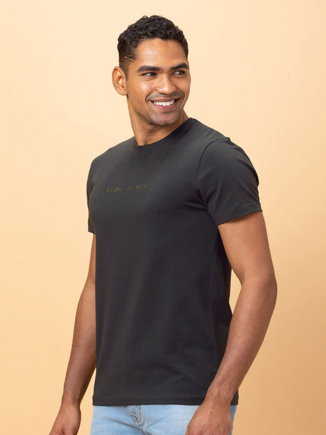 Being Human Men Typography T-shirt