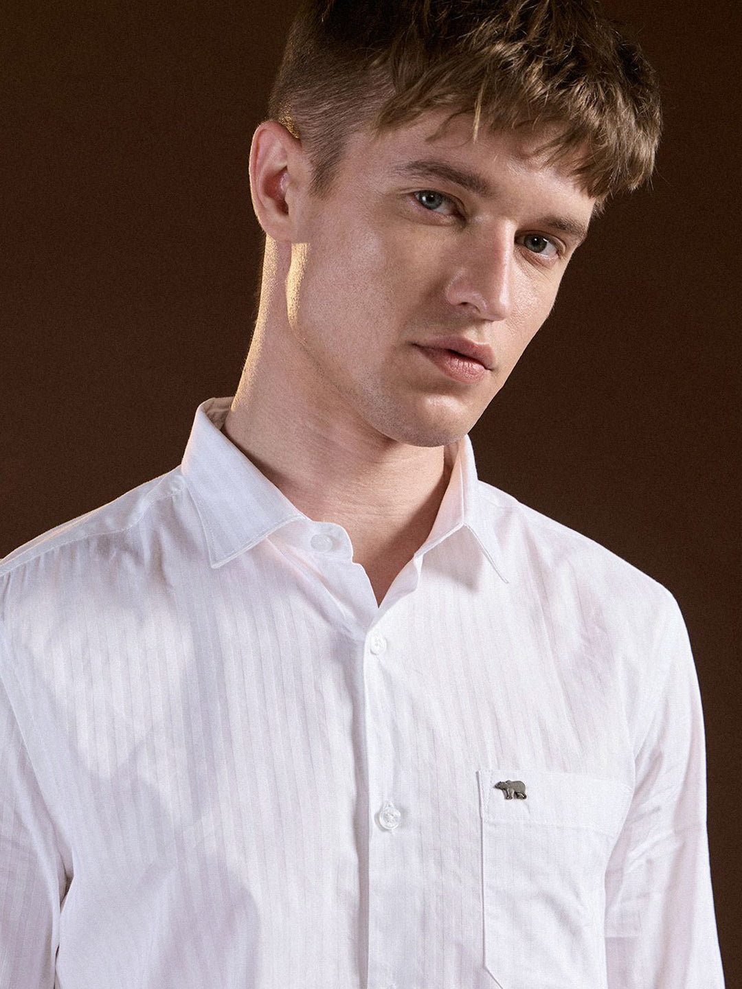 THE BEAR HOUSE Men Tailored Fit Opaque Formal Shirt