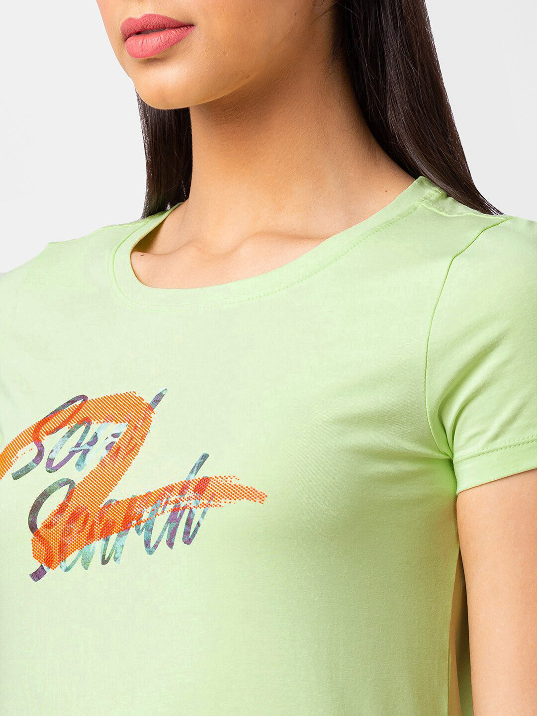 SPYKAR Women Typography Printed T-shirt