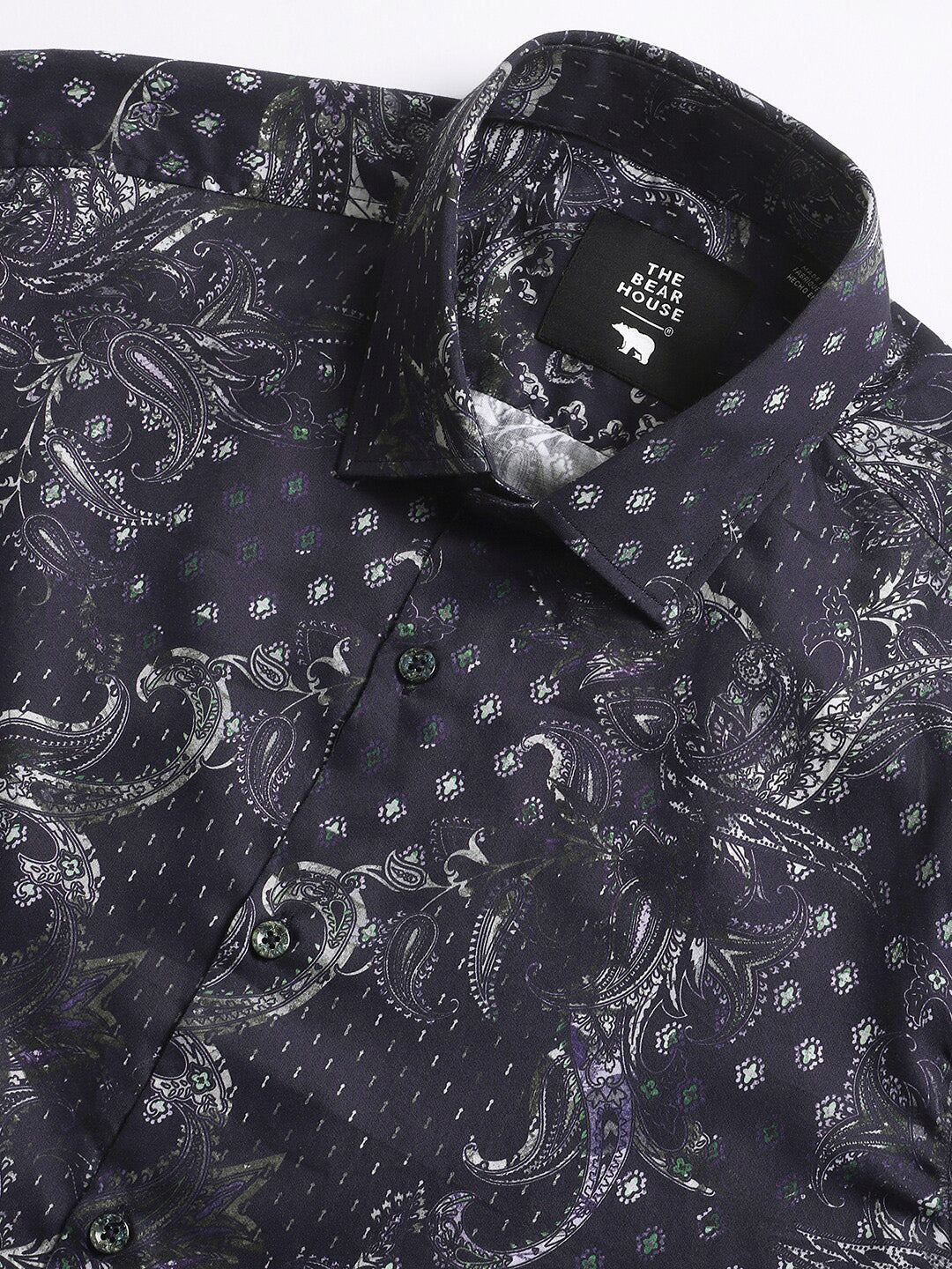 THE BEAR HOUSE Floral Printed Slim Fit Pure Cotton Casual Shirt