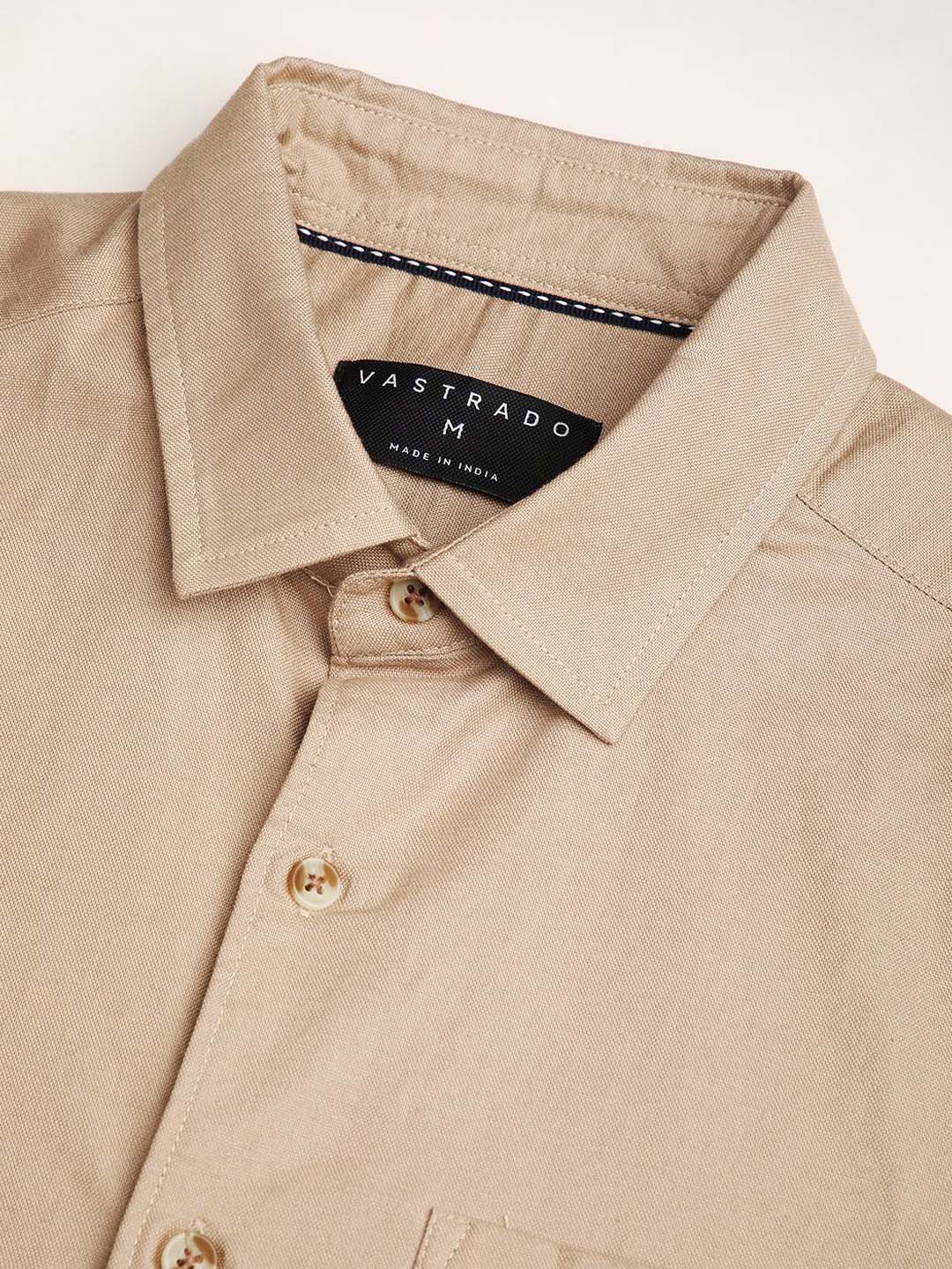 VASTRADO Men Classic Slim Fit Opaque Casual Shirt