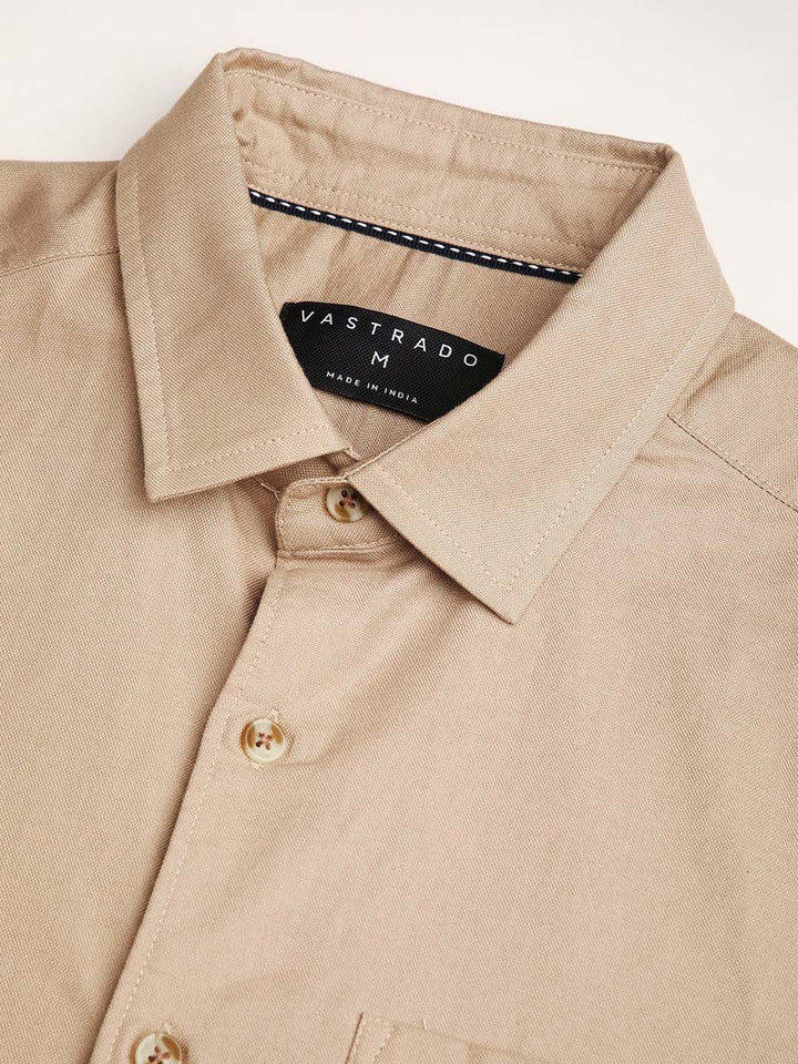 VASTRADO Men Classic Slim Fit Opaque Casual Shirt