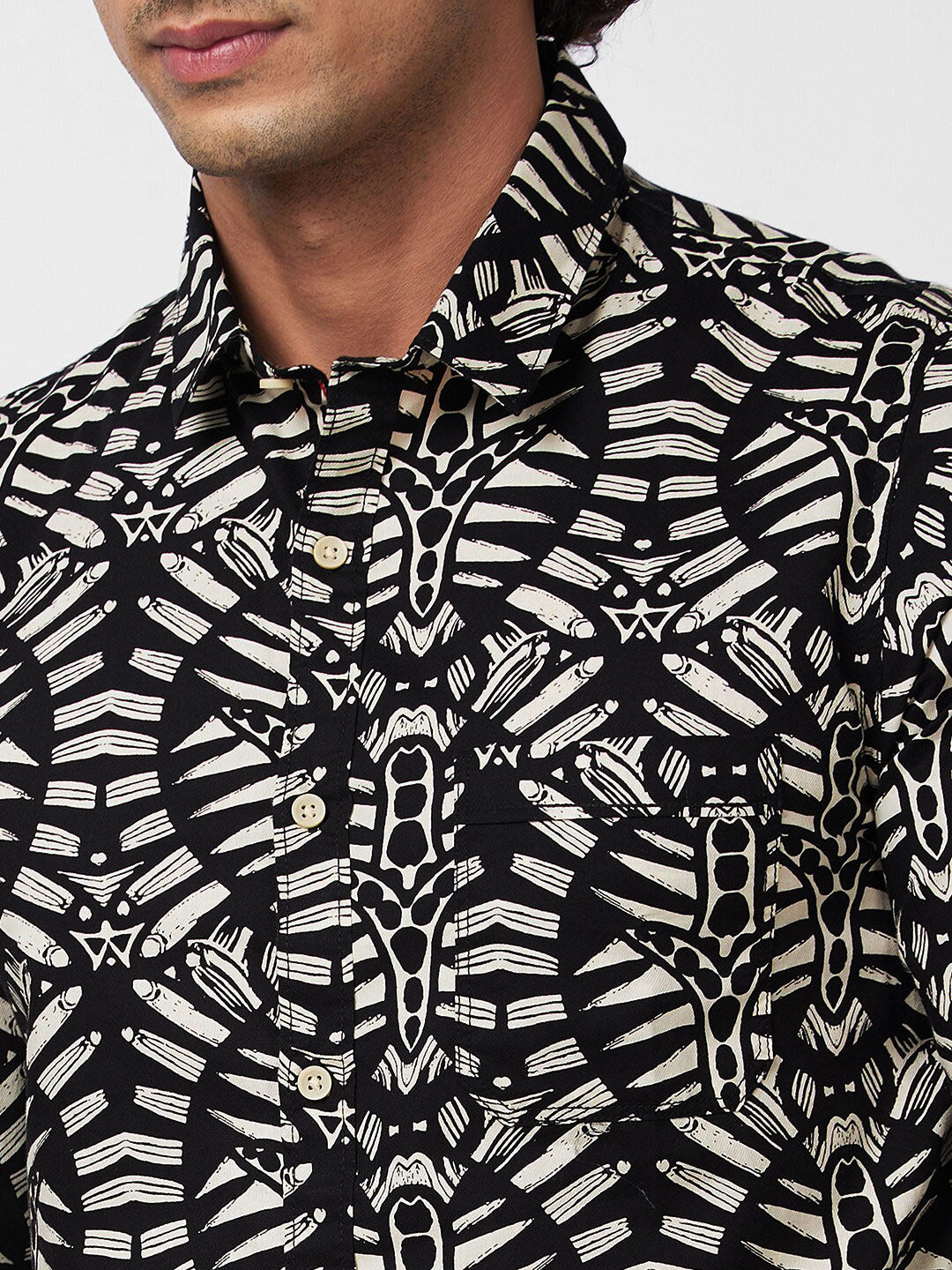 SPYKAR Men Slim Fit Printed Pure Cotton Casual Shirt