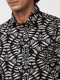 SPYKAR Men Slim Fit Printed Pure Cotton Casual Shirt