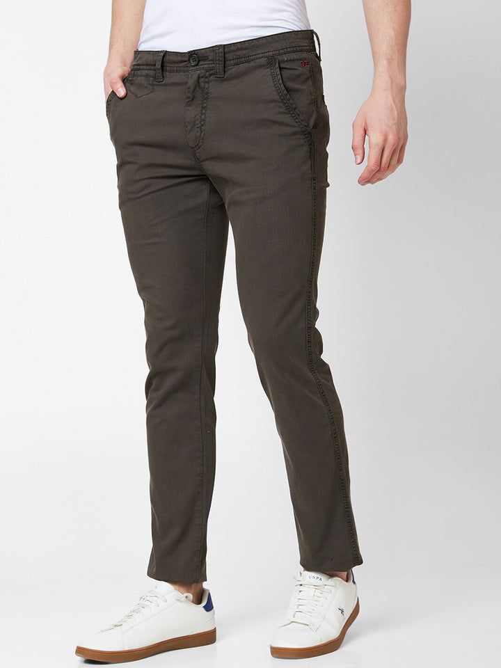 SPYKAR Men Rico Slim Fit Mid Rise Trousers