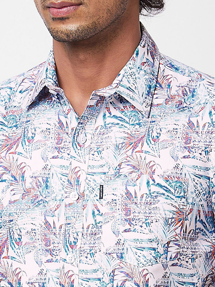 SPYKAR Floral Printed Cotton Opaque Casual Shirt