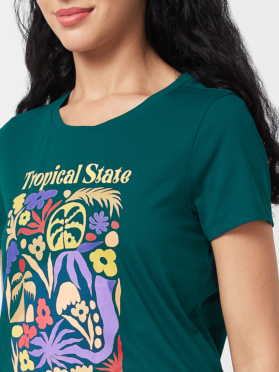 SPYKAR Round Neck Printed Ethnic T-shirt