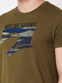 SPYKAR Round Neck Printed Cotton Slim Fit T-shirt