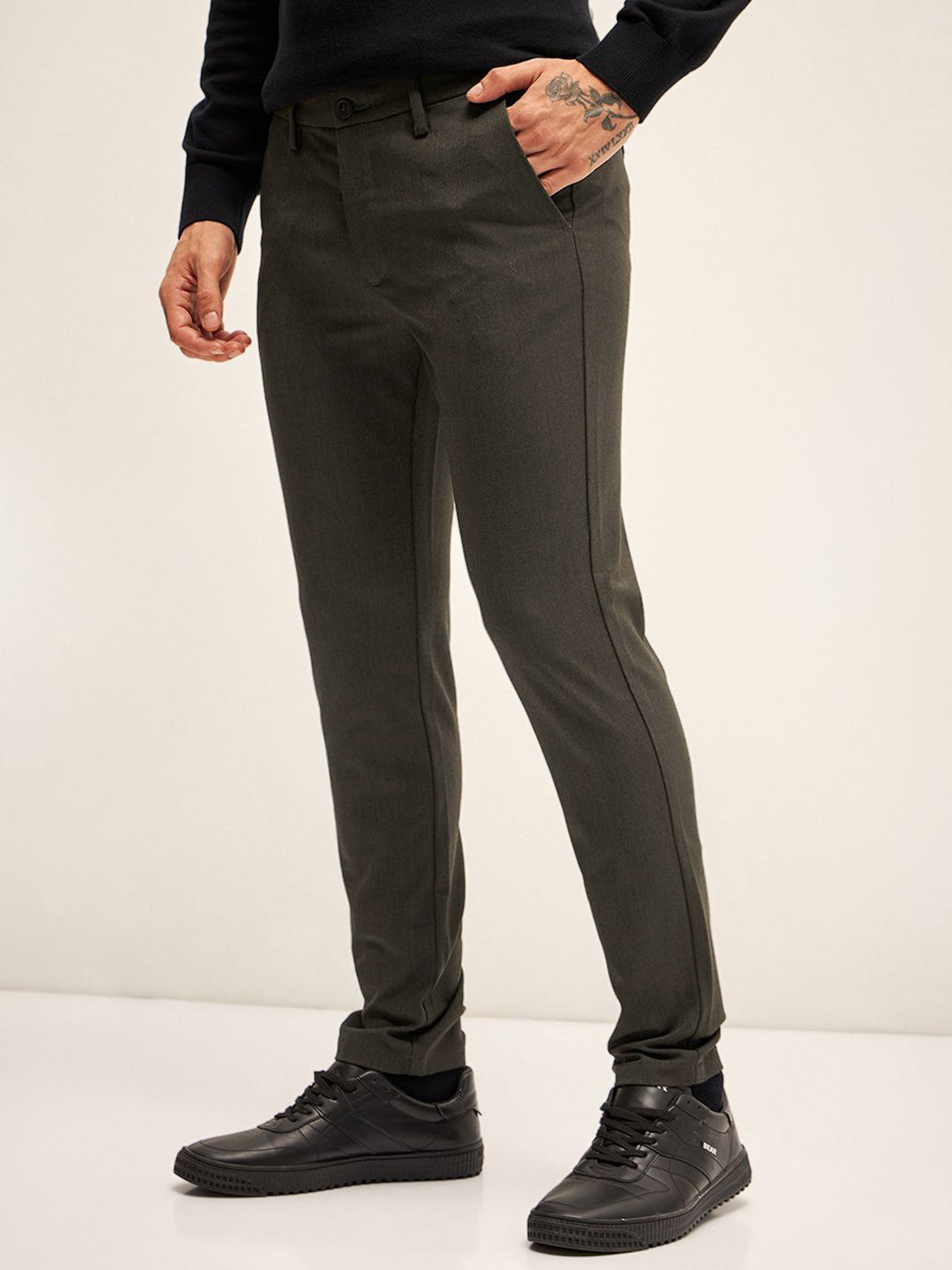 THE BEAR HOUSE Men Slim Fit Trousers