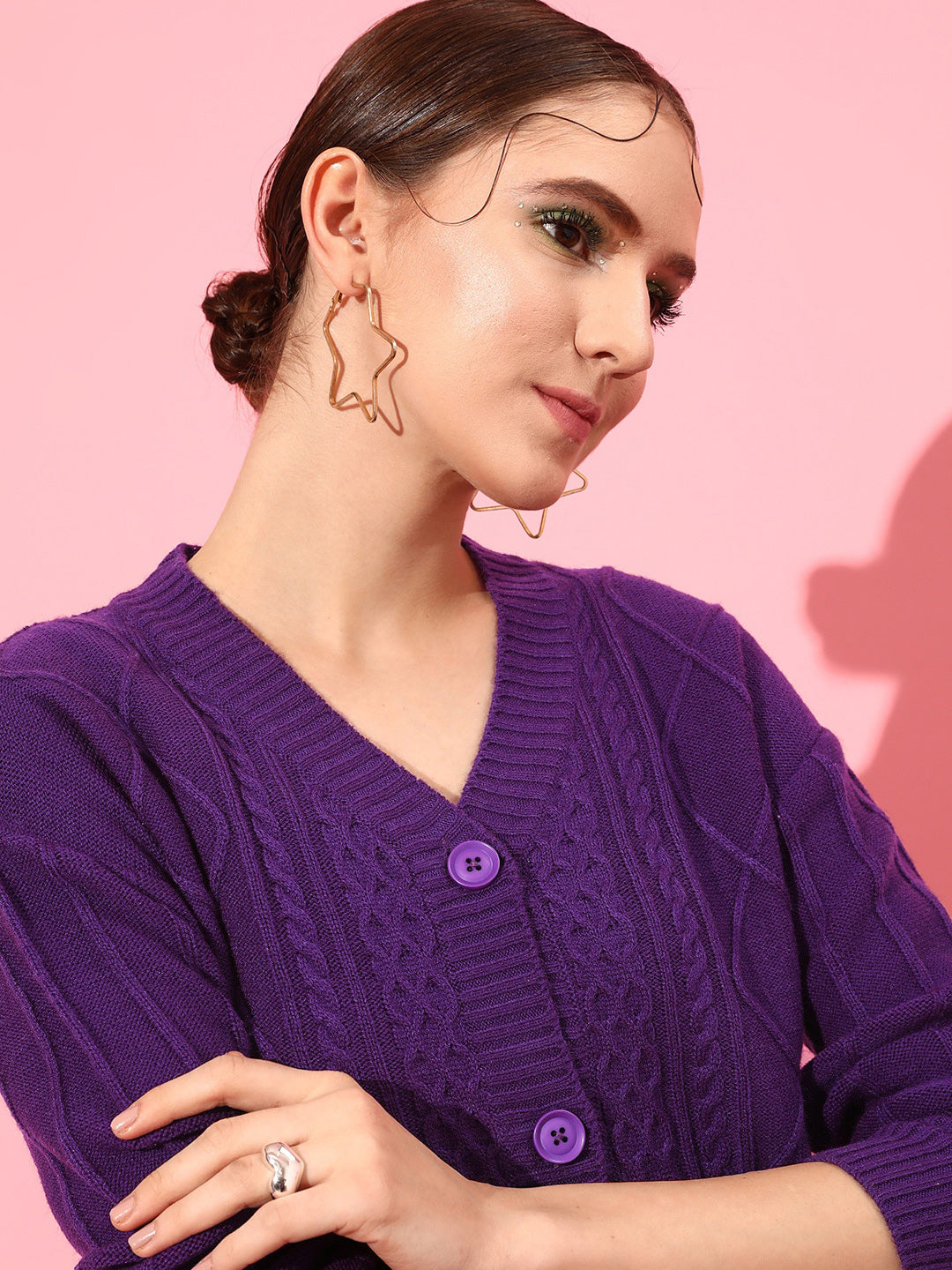 STREET 9 Women Party Acrylic Crop Sweater