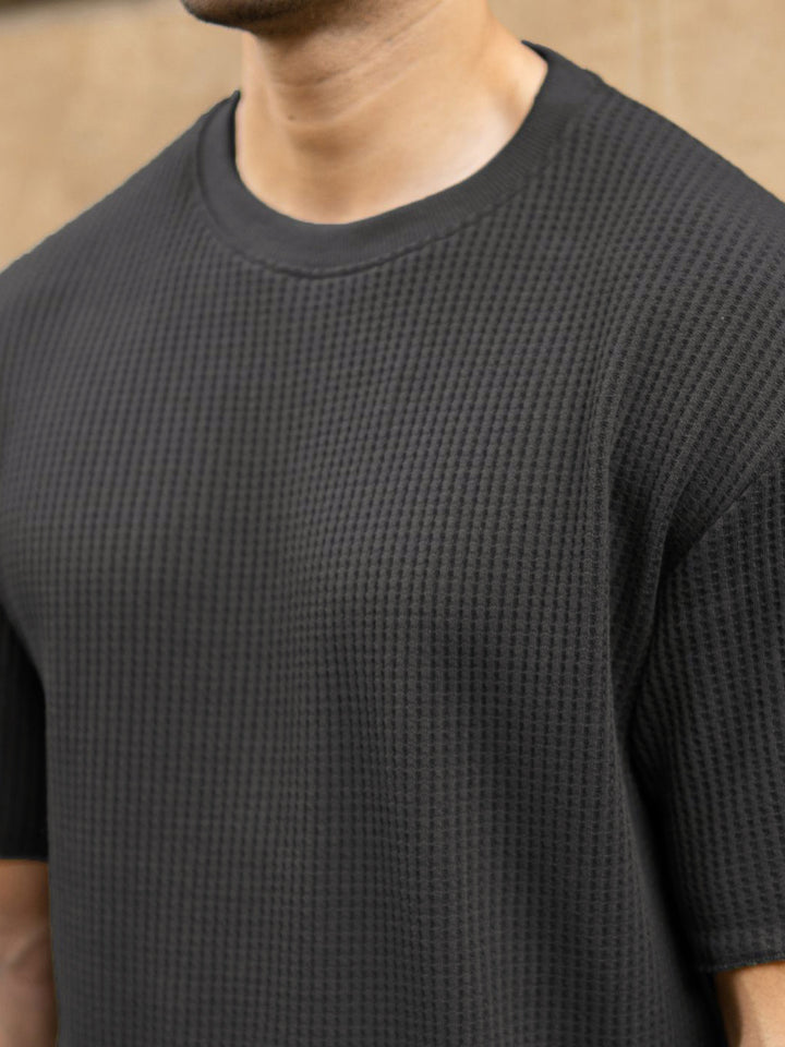 Powerlook Men Self Design Relaxed Fit T-shirt