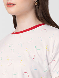 SPYKAR Women Typography Printed Slim Fit T-shirt
