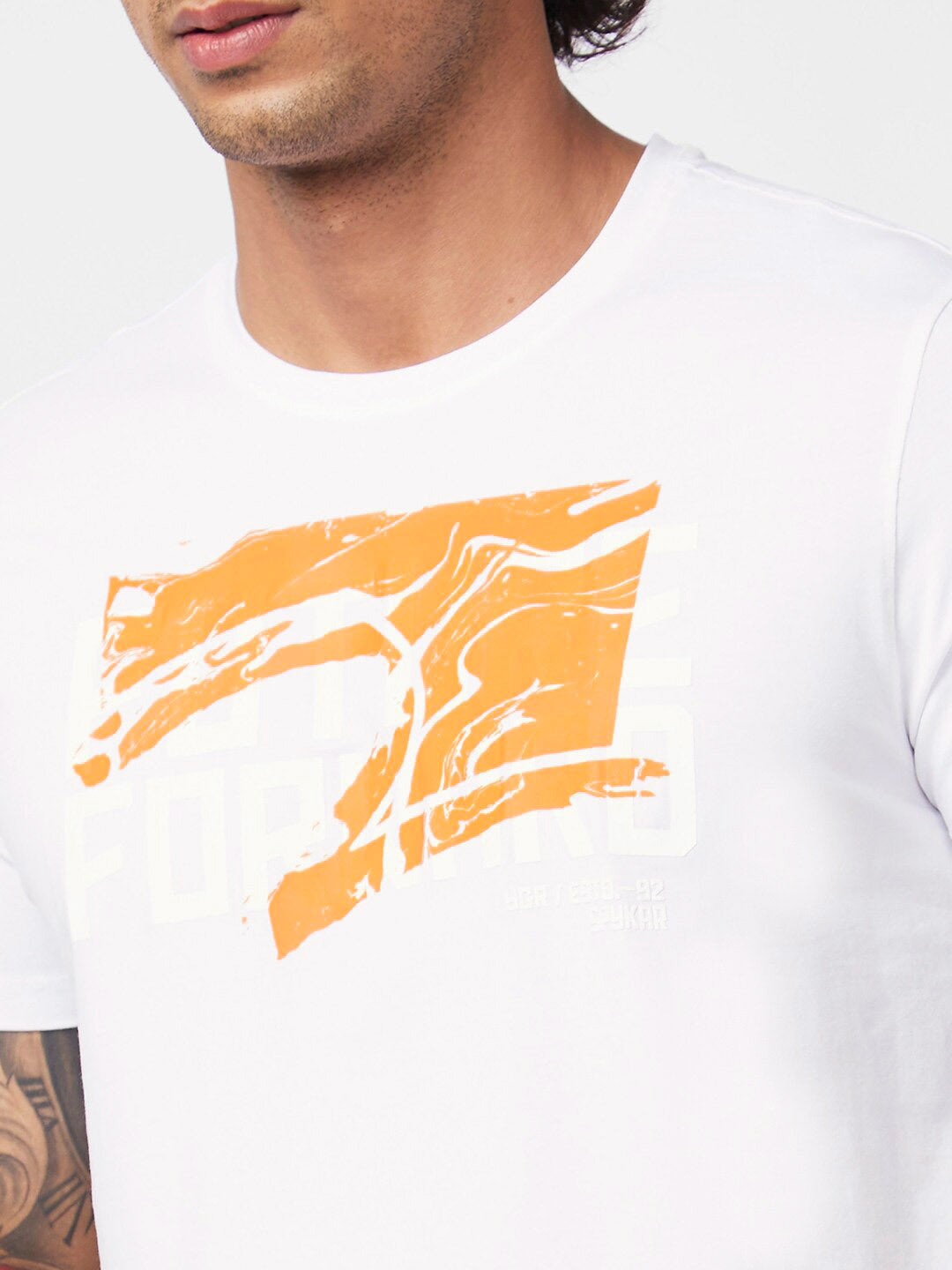 SPYKAR Graphic Printed Slim Fit Cotton Casual T-Shirt