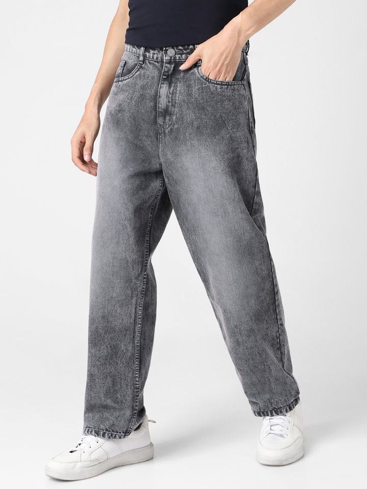 Urbano Fashion Men Non Stretchable Loose Baggy Fit Washed Jeans
