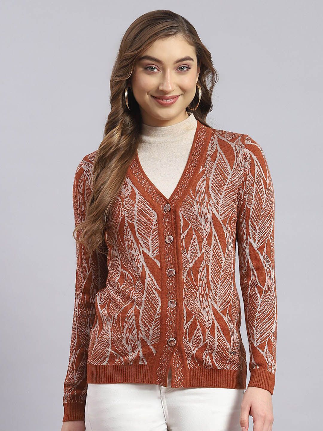 Monte Carlo Self Design V-Neck Cardigan