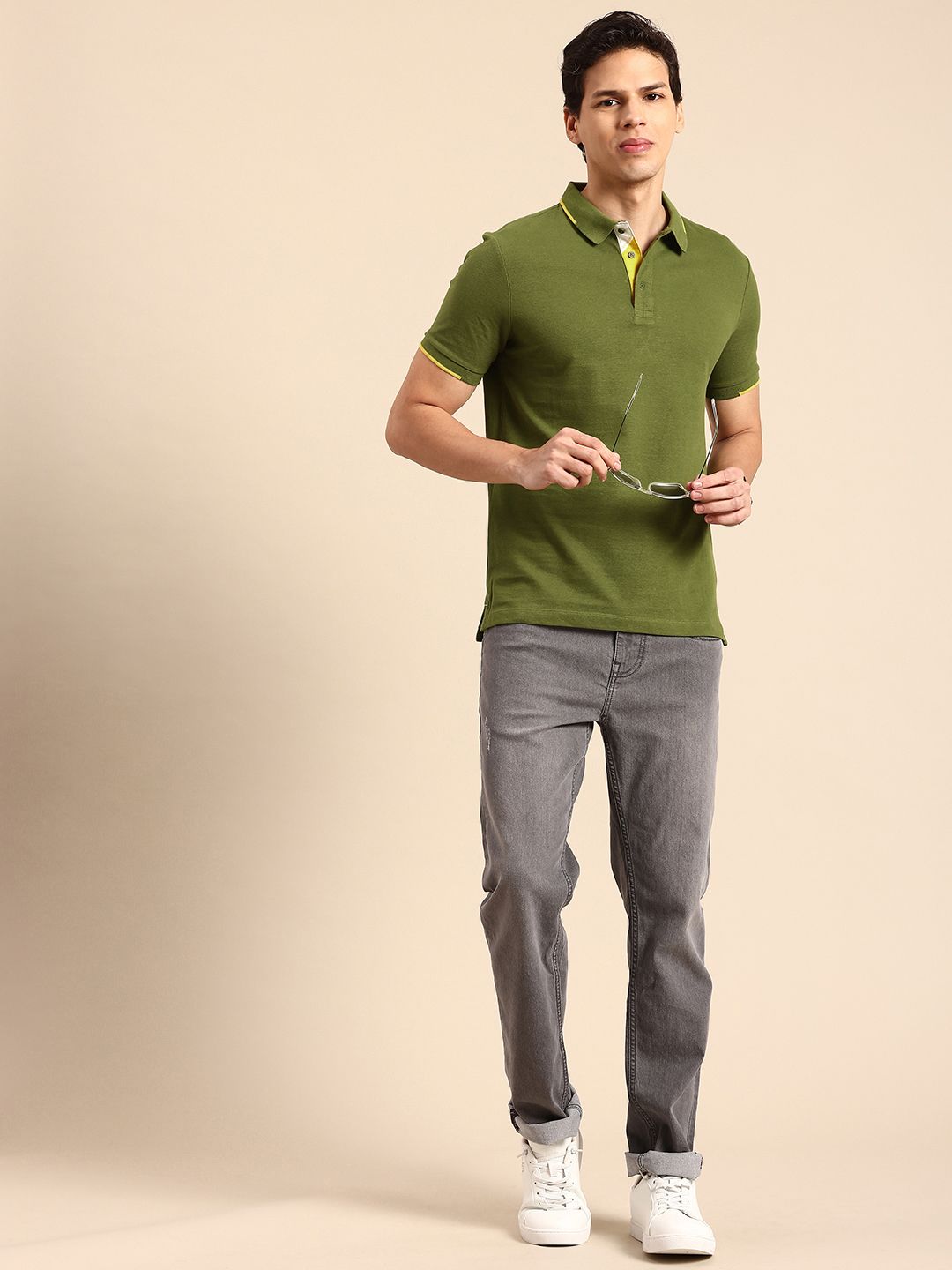 Being Human Polo Collar Pure Cotton T-shirt